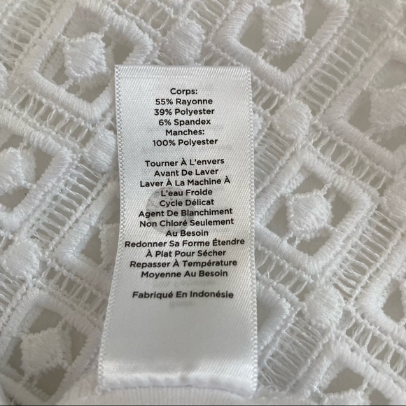 Talbots Petite white lace long sleeve top size large - Picture 9 of 9